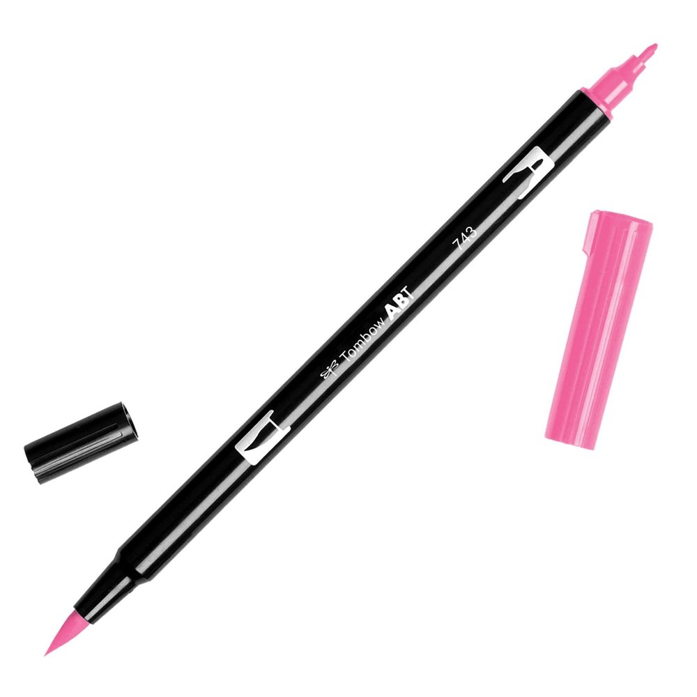 DB743 - Dual Brush Pen - 743 Hot Pink